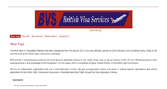 Desktop Screenshot of britishvisaservices.com