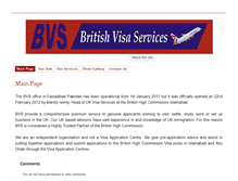 Tablet Screenshot of britishvisaservices.com